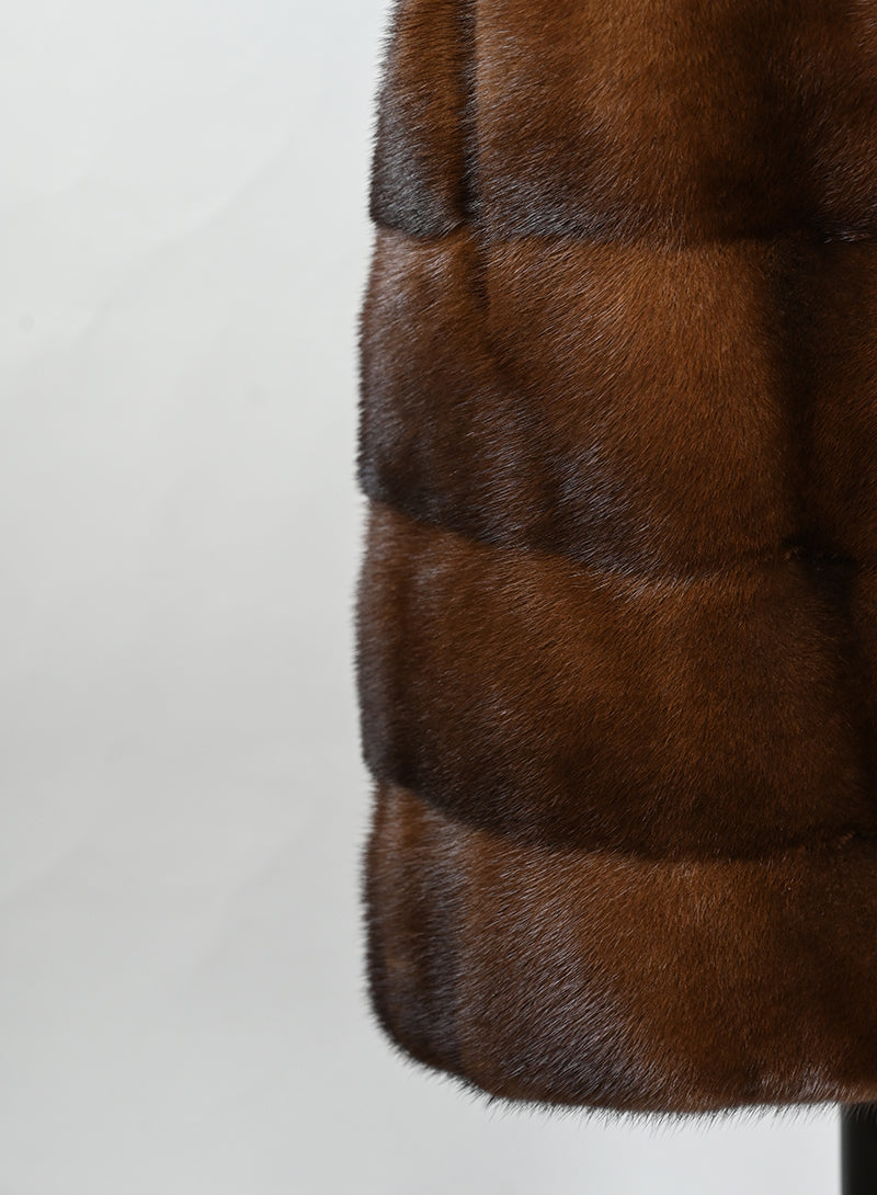 Pepe Pelliccia di visone marrone - Tg. 42