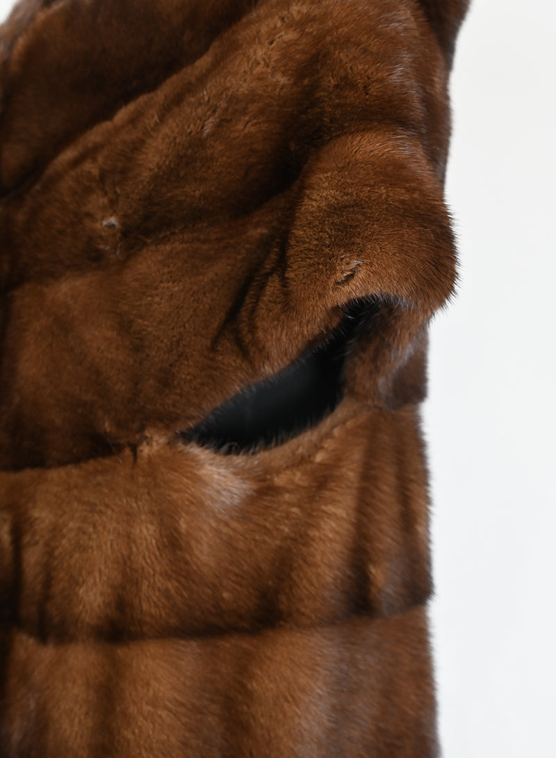 Pepe Pelliccia di visone marrone - Tg. 42