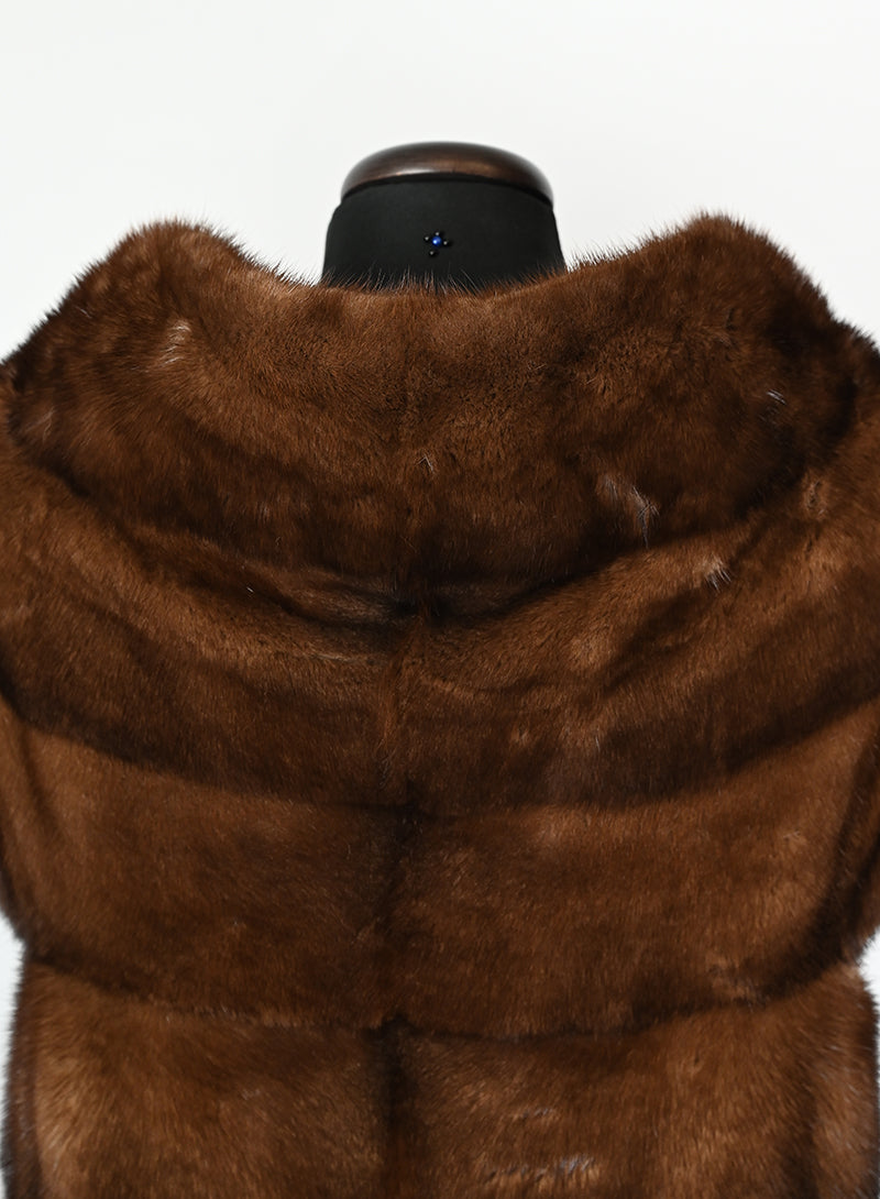 Pepe Pelliccia di visone marrone - Tg. 42