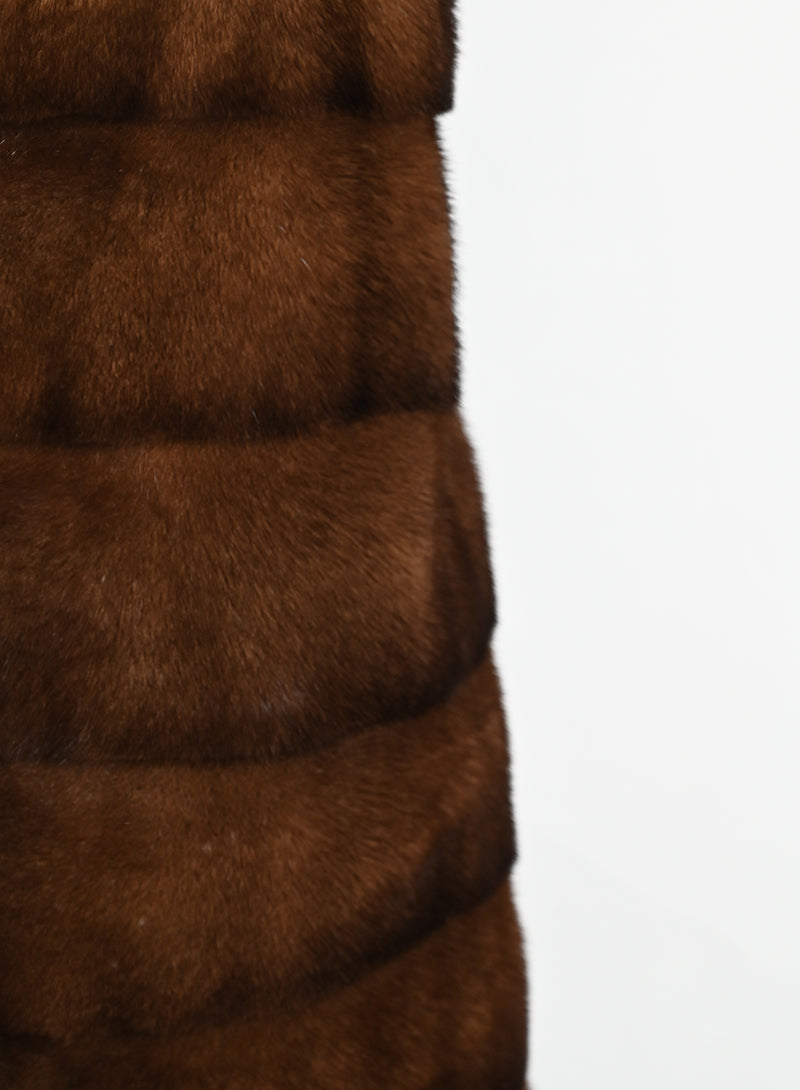 Pepe Pelliccia di visone marrone - Tg. 42