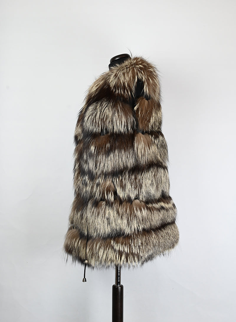 Gilet di pelliccia in volpe argentè - Tg. 42