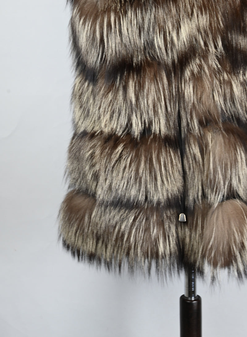 Gilet di pelliccia in volpe argentè - Tg. 42