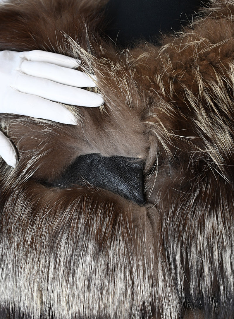 Gilet di pelliccia in volpe argentè - Tg. 42