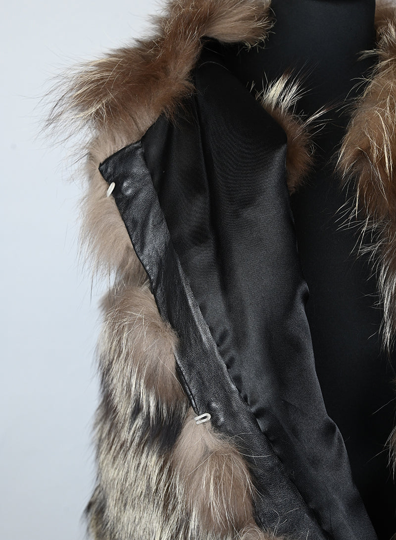 Gilet di pelliccia in volpe argentè - Tg. 42