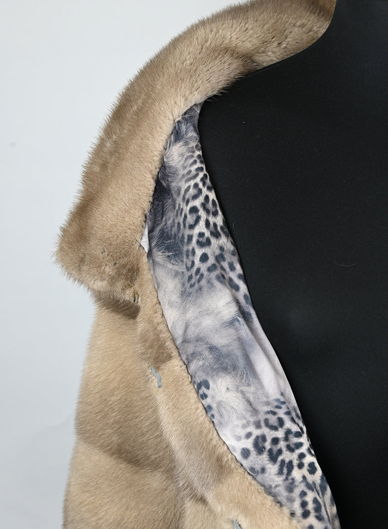 Pelliccia corta in visone beige - Tg. 42