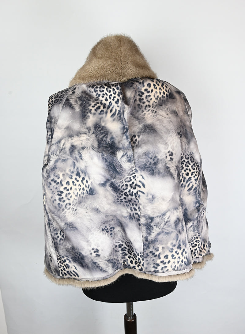 Pelliccia corta in visone beige - Tg. 42