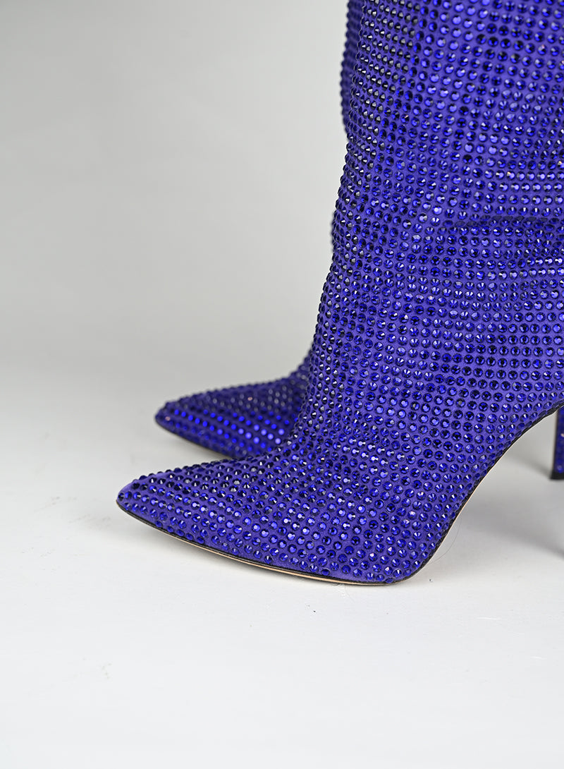 Paris Texas Stivali Alti Glitter Blu - N. 38