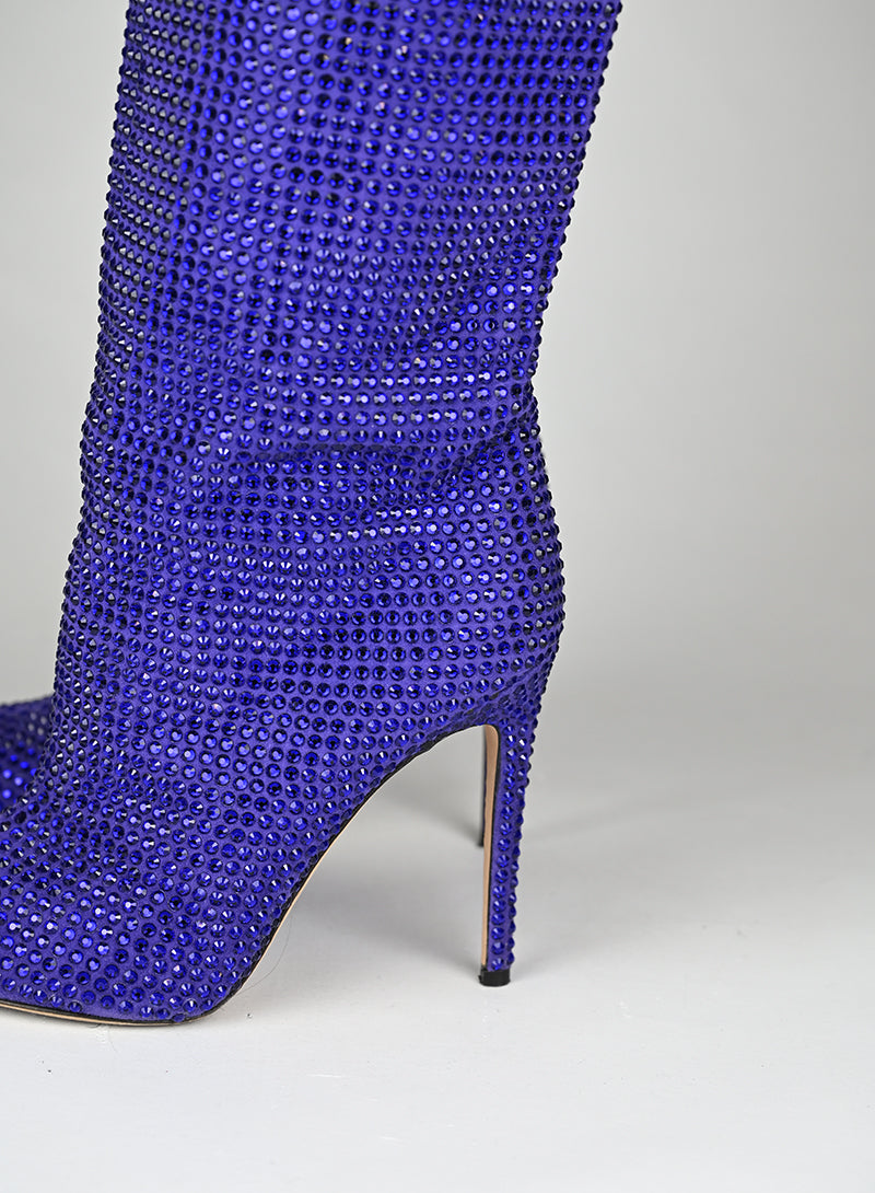Paris Texas Stivali Alti Glitter Blu - N. 38