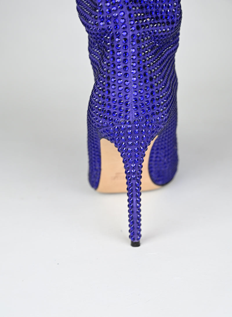 Paris Texas Stivali Alti Glitter Blu - N. 38