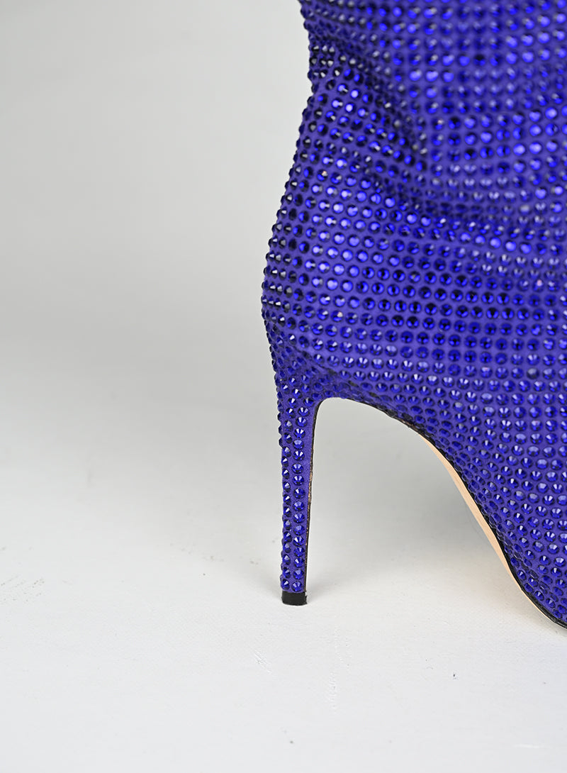 Paris Texas Stivali Alti Glitter Blu - N. 38