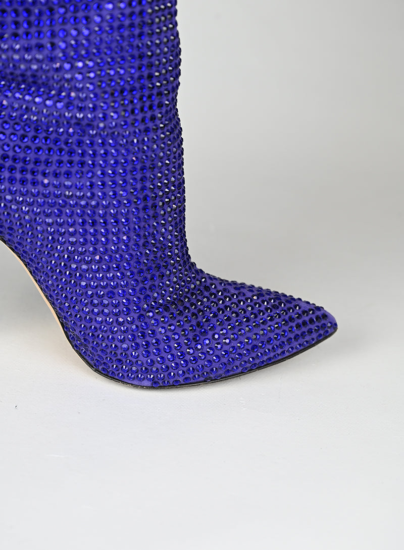 Paris Texas Stivali Alti Glitter Blu - N. 38