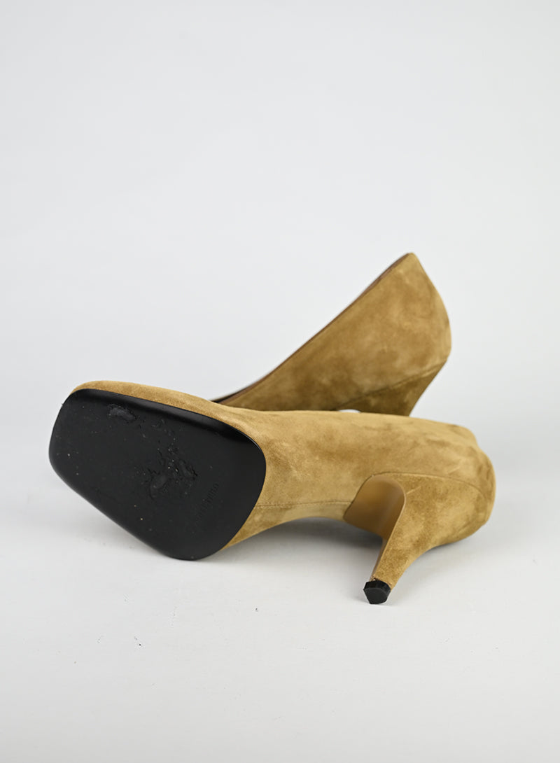Phoebe Philo Décolleté Suede Caramel - N. 39