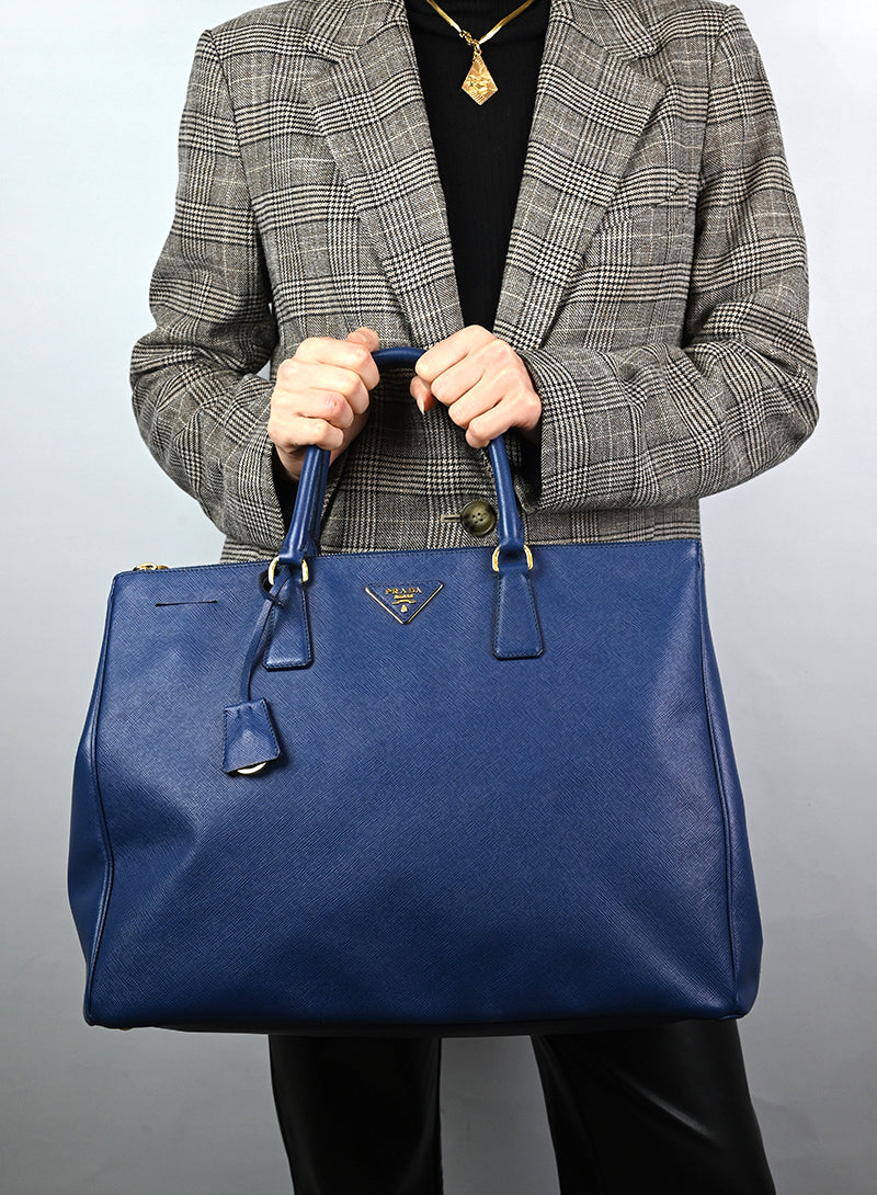 Prada Borsa Galleria Large blu