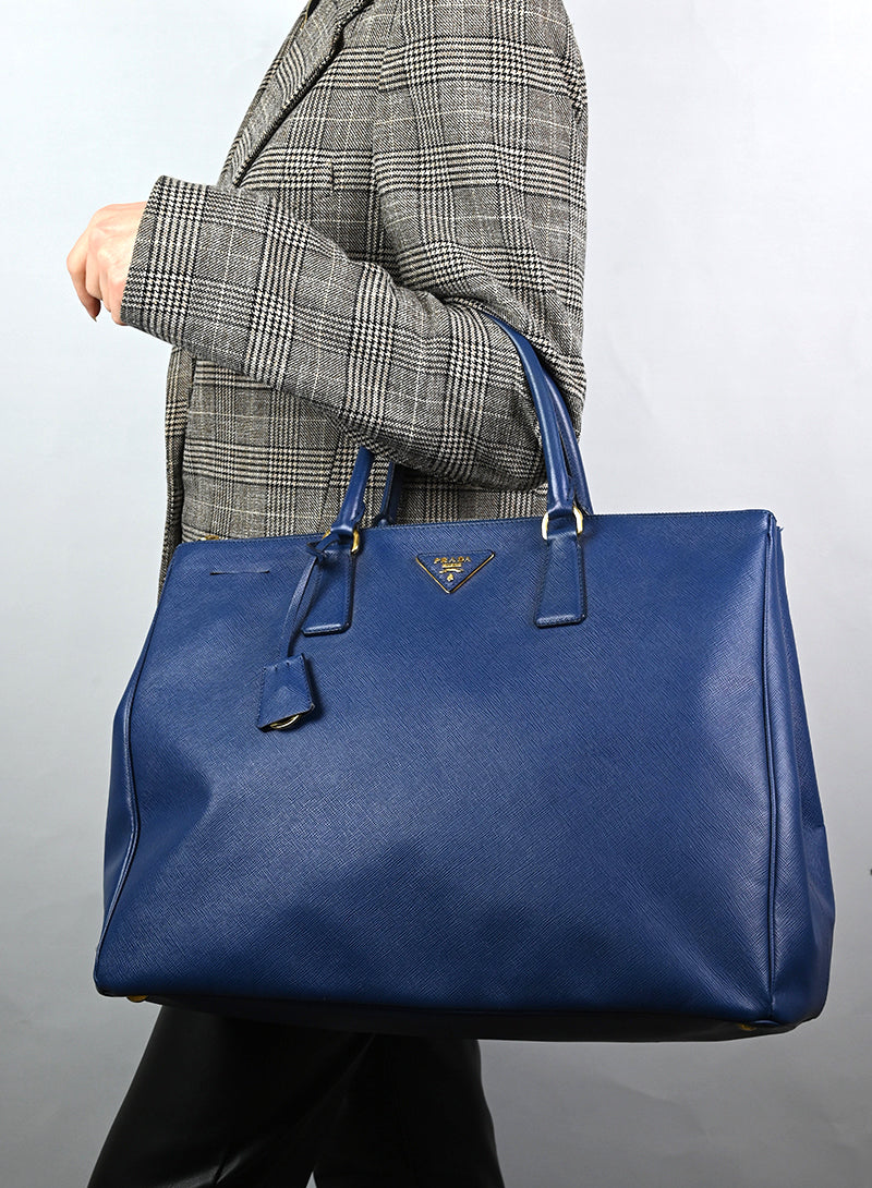 Prada Borsa Galleria Large blu