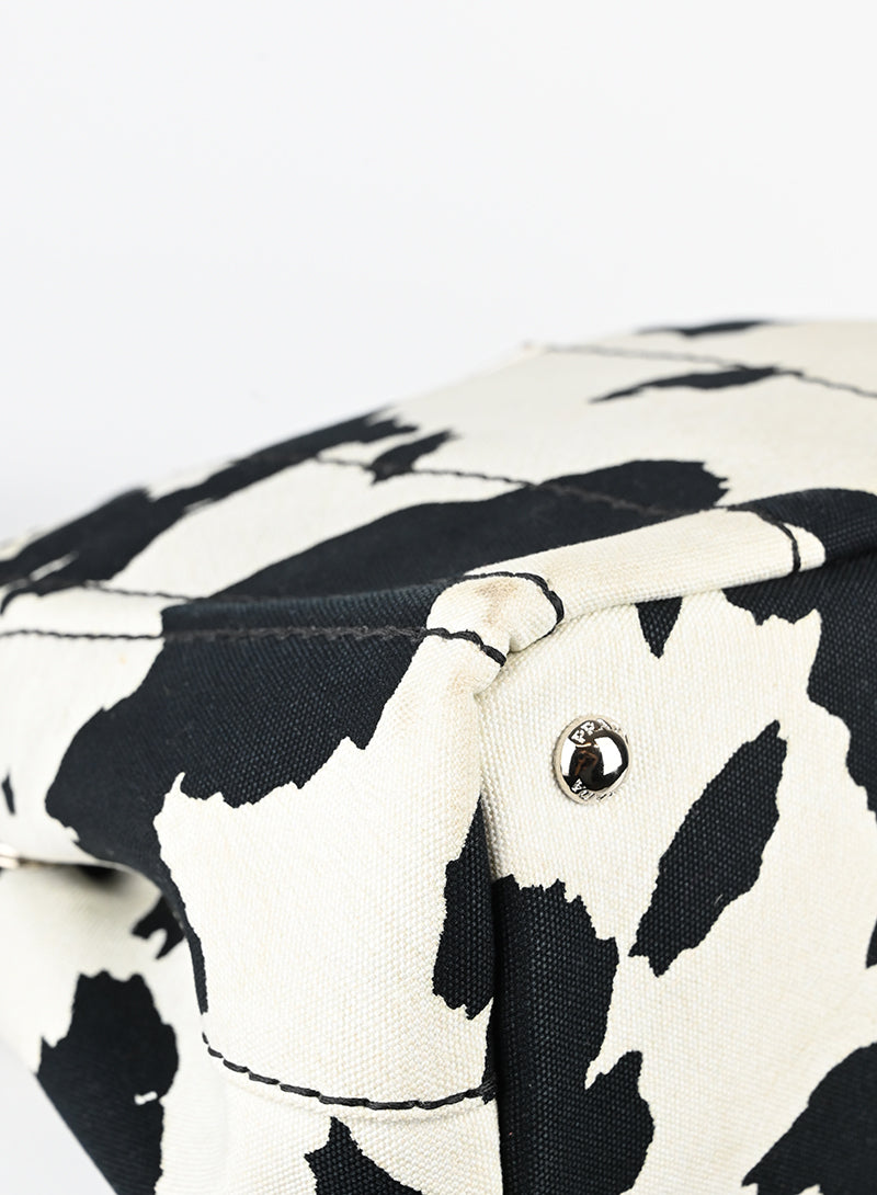 Prada Borsa animalier in canvas