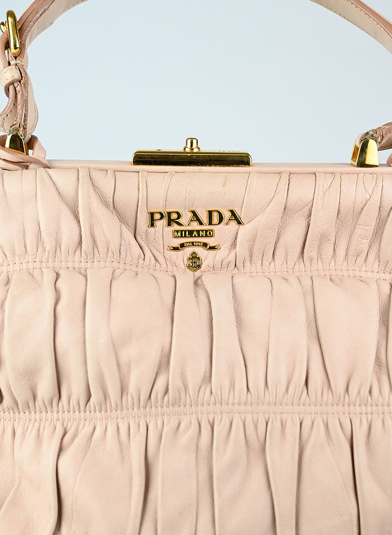 Prada Borsa in pelle coffer rosa cipria