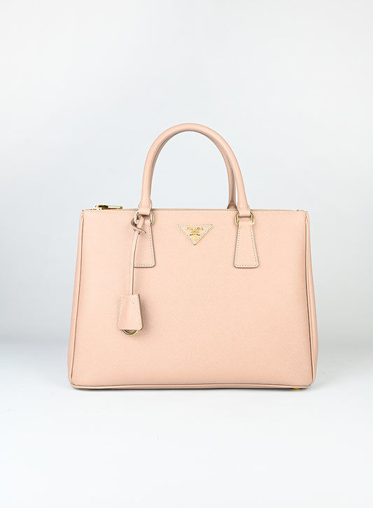 Prada Borsa Galleria Large in pelle rosa cipria