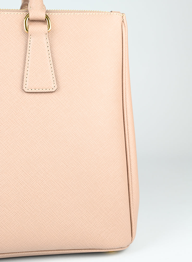 Prada Borsa Galleria Large in pelle rosa cipria