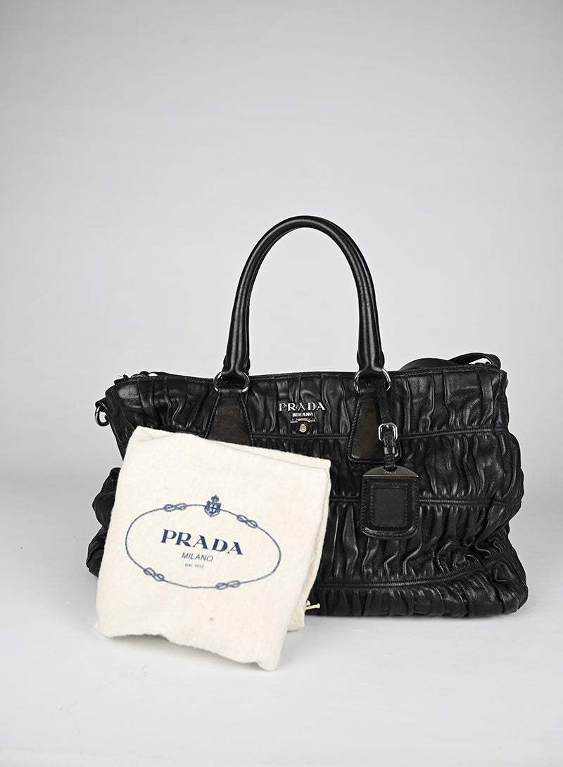 Prada Borsa Gaufre Pelle Nera