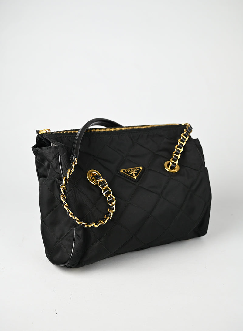 Prada Borsa a Spalla Nylon Nera