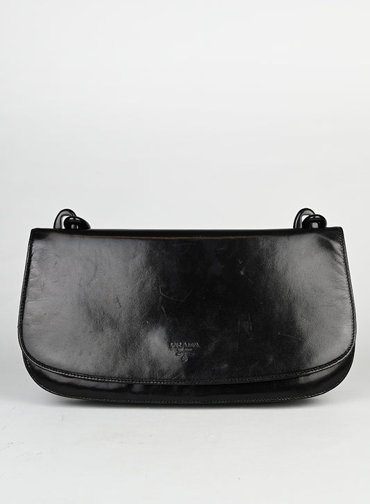 Prada Borsa in pelle nera lucida