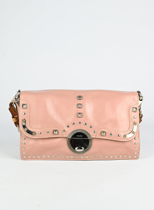 Prada Borsa in pelle rosa cipria