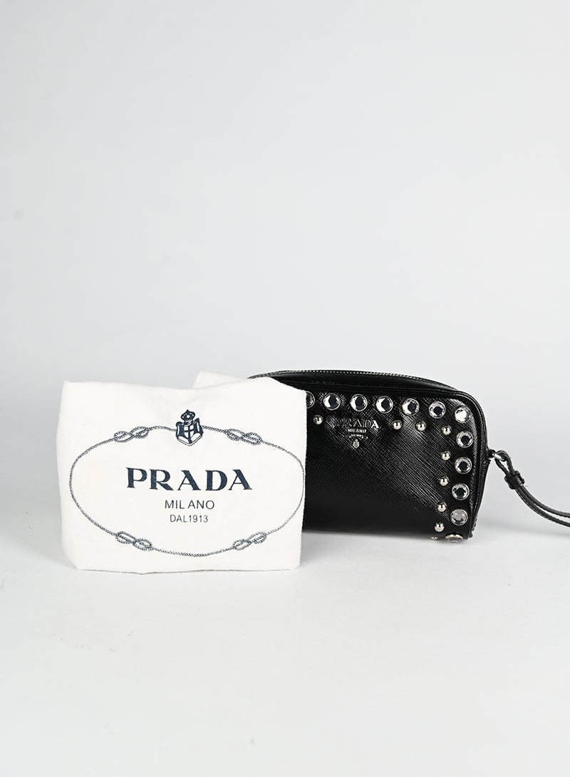 Prada Pochette in pelle nera