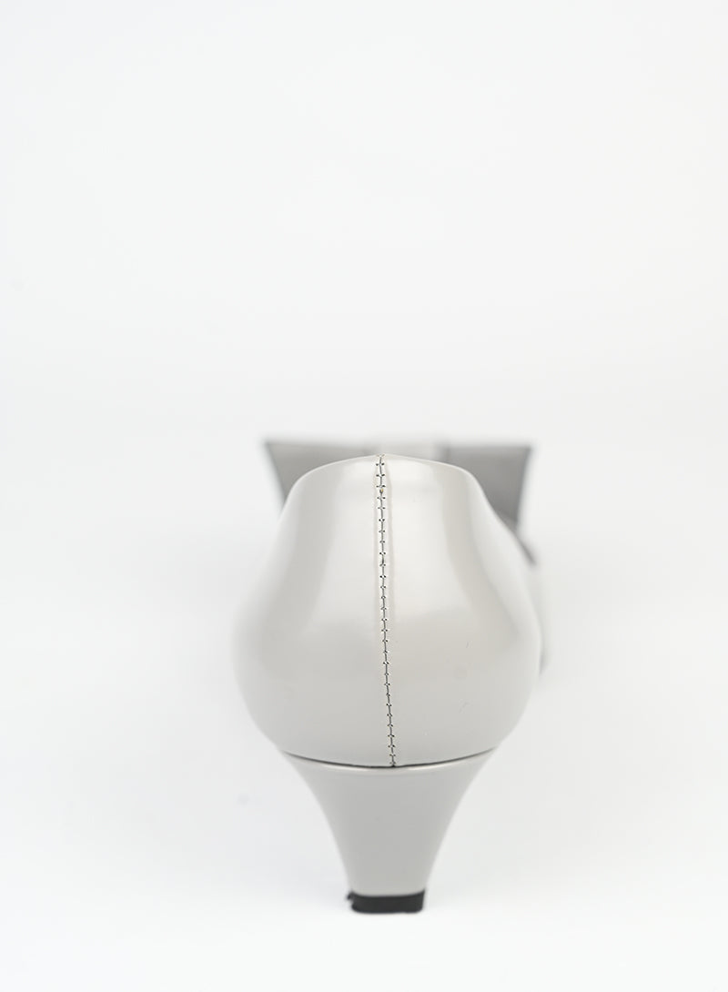 Prada Décolleté Origami in pelle grigia - N. 35 ½