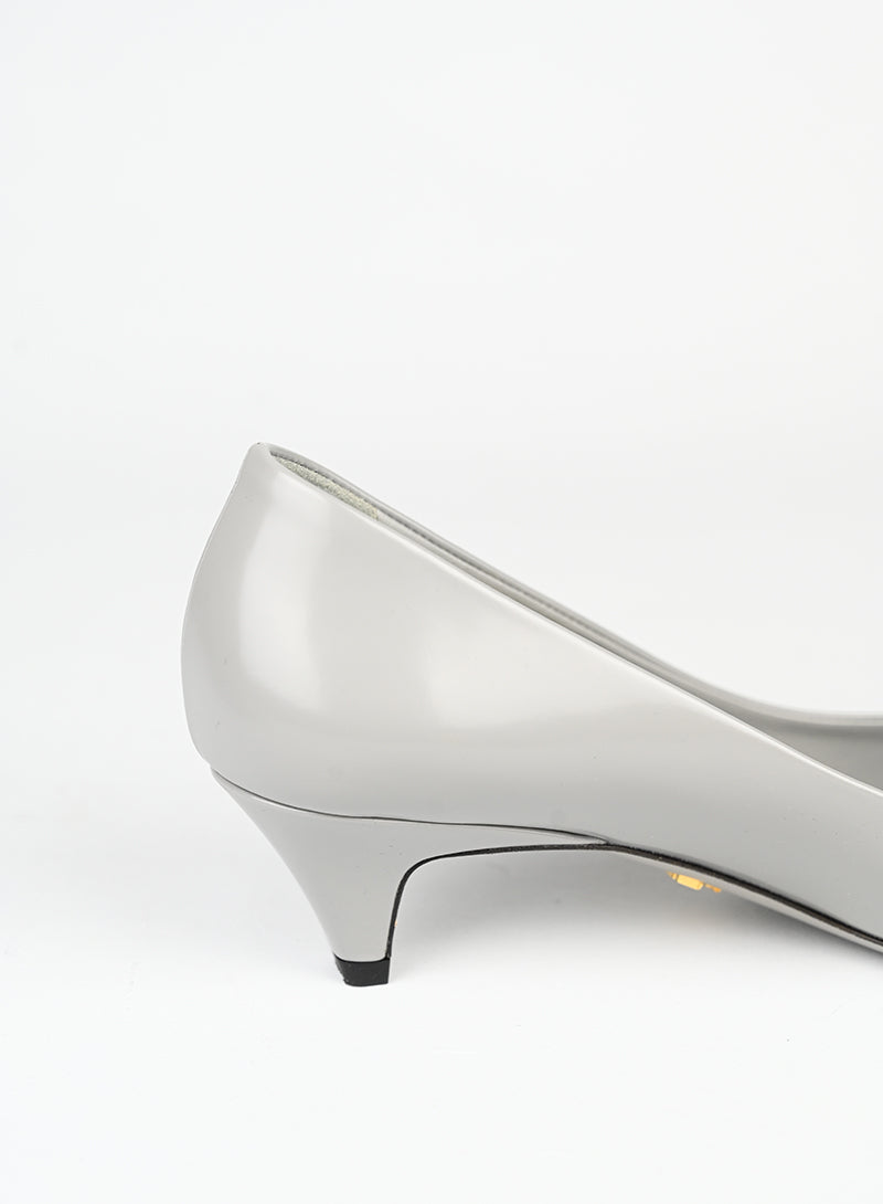 Prada Décolleté Origami in pelle grigia - N. 35 ½