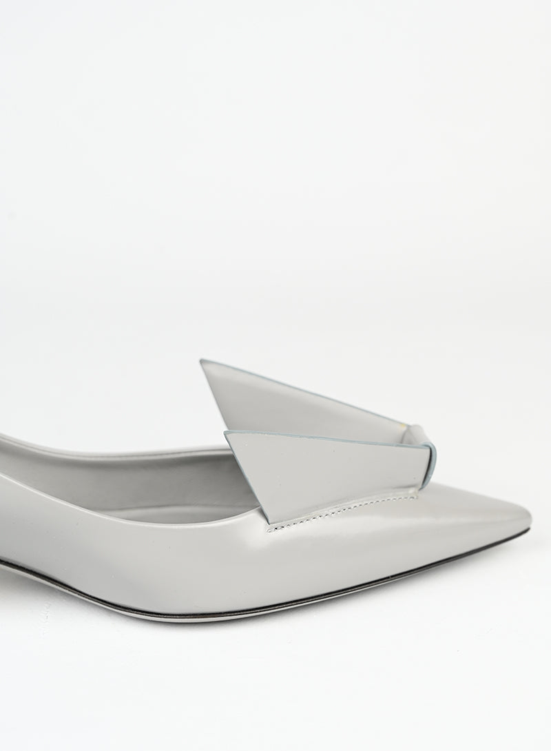 Prada Décolleté Origami in pelle grigia - N. 35 ½