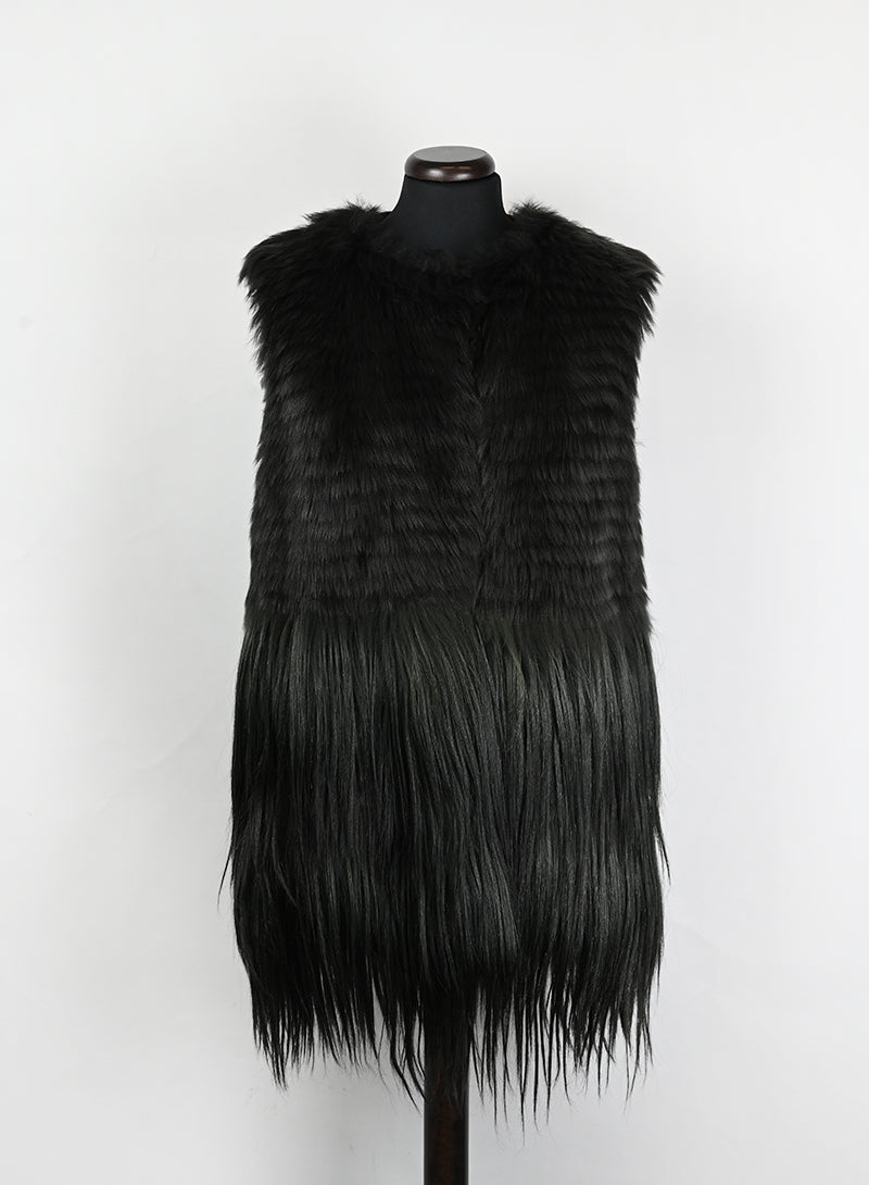 Prada Gilet di pelliccia verde bosco - Tg. 40