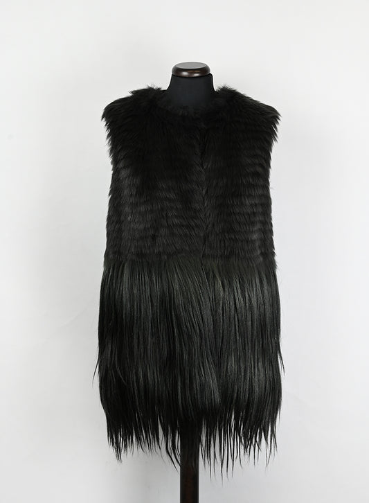 Prada Gilet di pelliccia verde bosco - Tg. 40