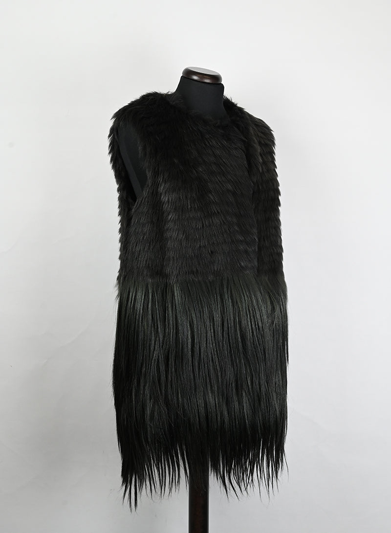 Prada Gilet di pelliccia verde bosco - Tg. 40