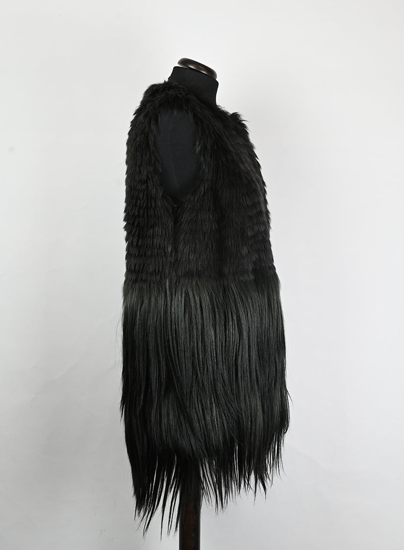 Prada Gilet di pelliccia verde bosco - Tg. 40