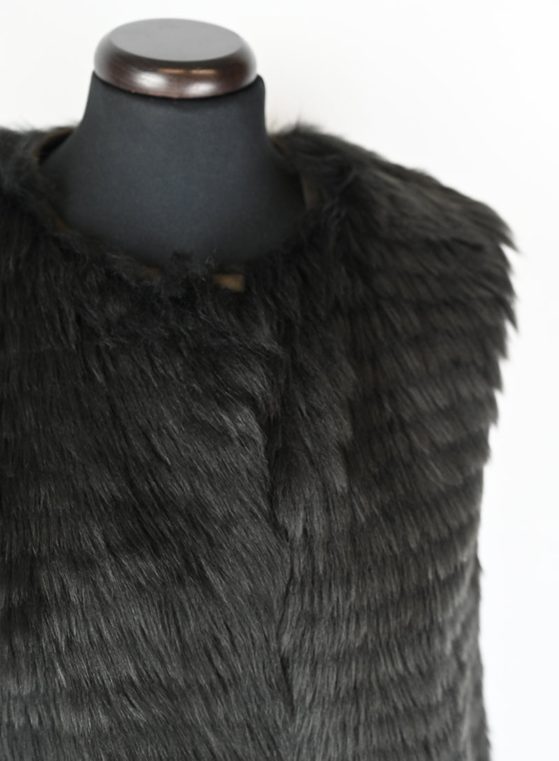 Prada Gilet di pelliccia verde bosco - Tg. 40