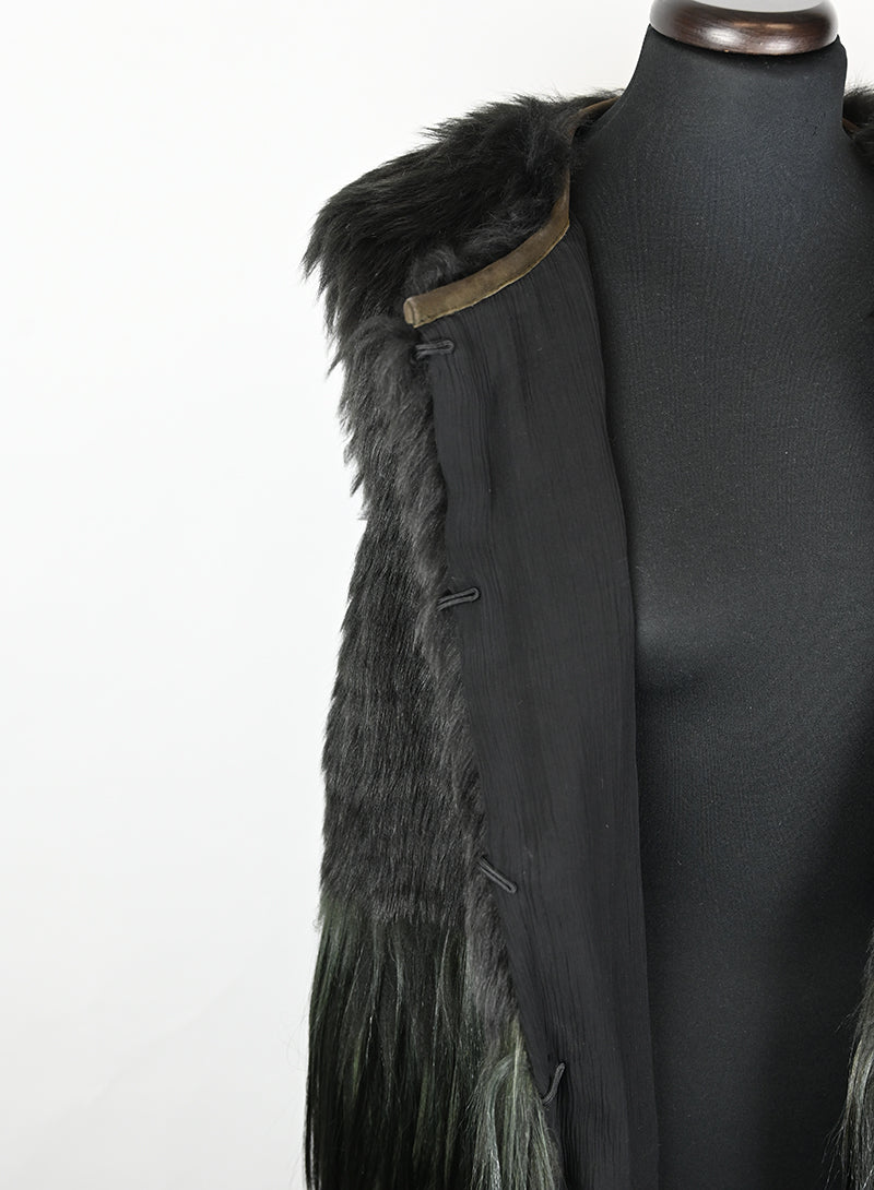 Prada Gilet di pelliccia verde bosco - Tg. 40
