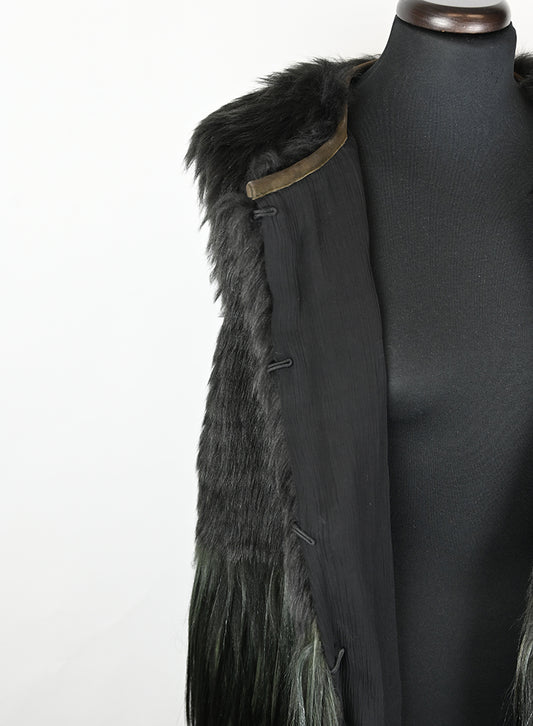Prada Gilet di pelliccia verde bosco - Tg. 40