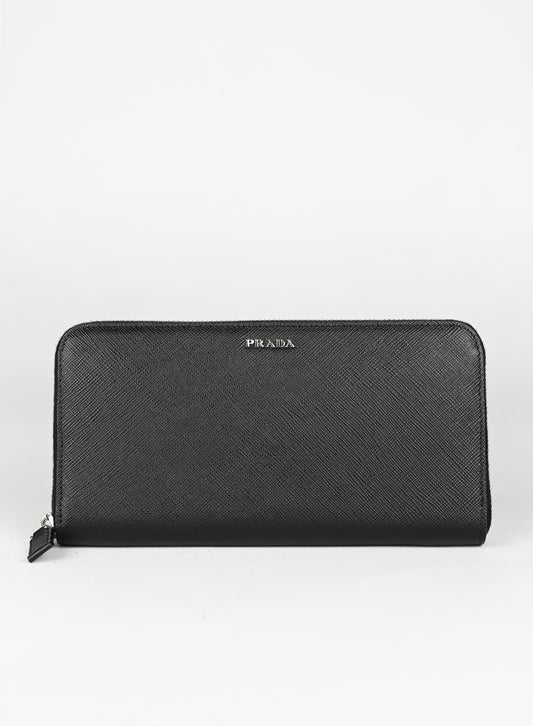 Prada Portafogli in pelle Saffiano nera