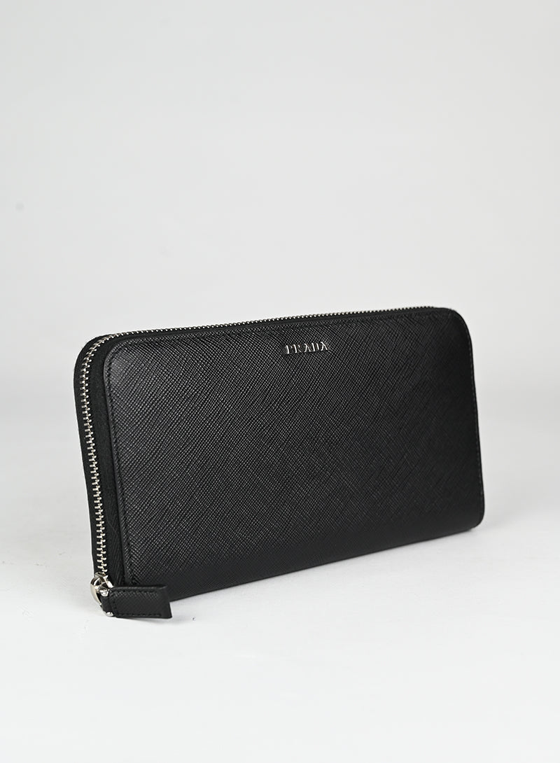 Prada Portafogli in pelle Saffiano nera