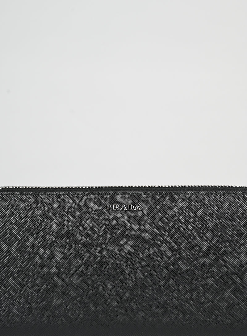 Prada Portafogli in pelle Saffiano nera