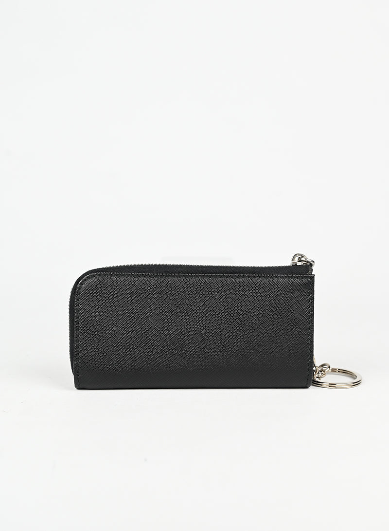 Prada Portachiavi in pelle Saffiano nera
