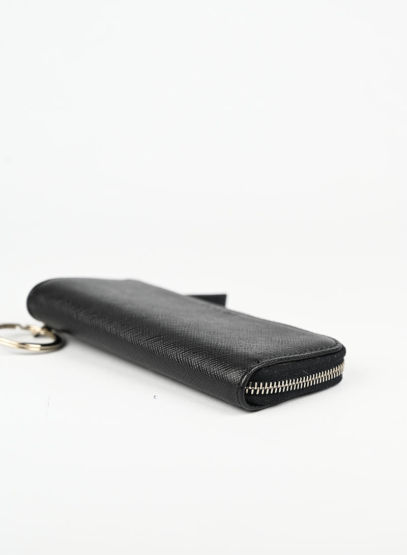 Prada Portachiavi in pelle Saffiano nera -  lesleyluxuryvintage