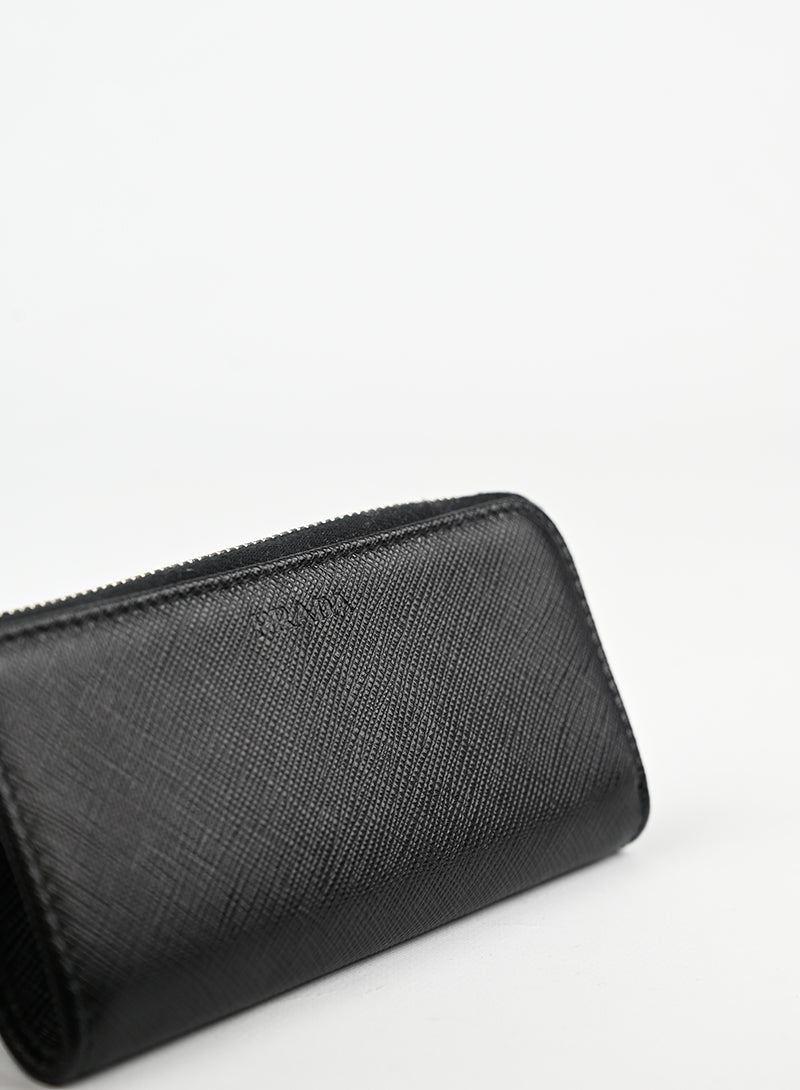Prada Portachiavi in pelle Saffiano nera -  lesleyluxuryvintage