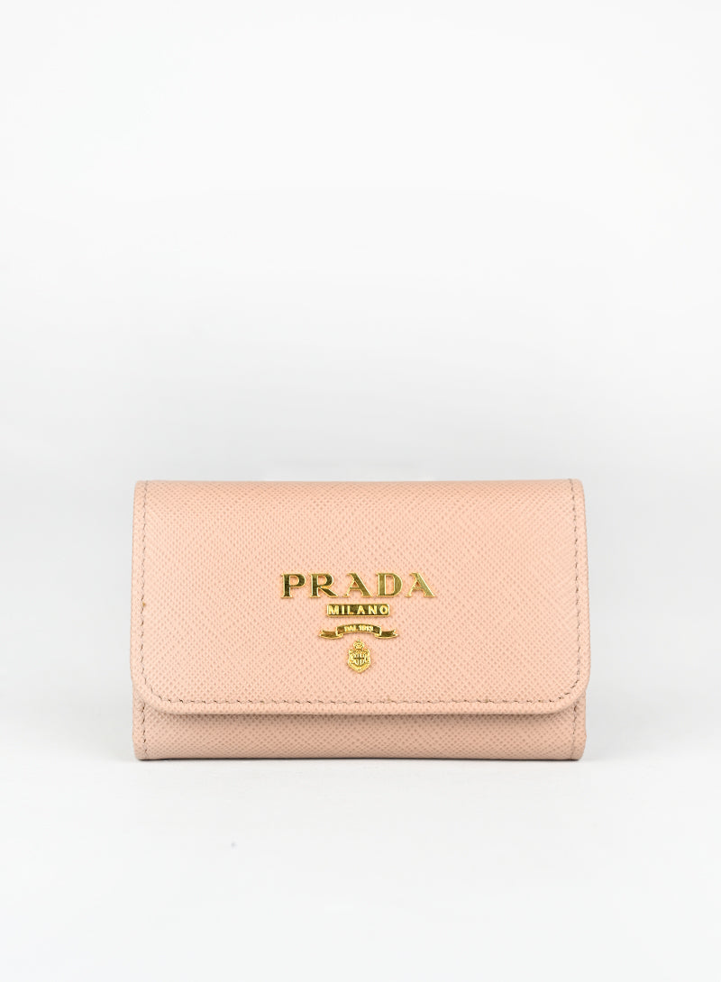 Prada Portachiavi in Saffiano rosa
