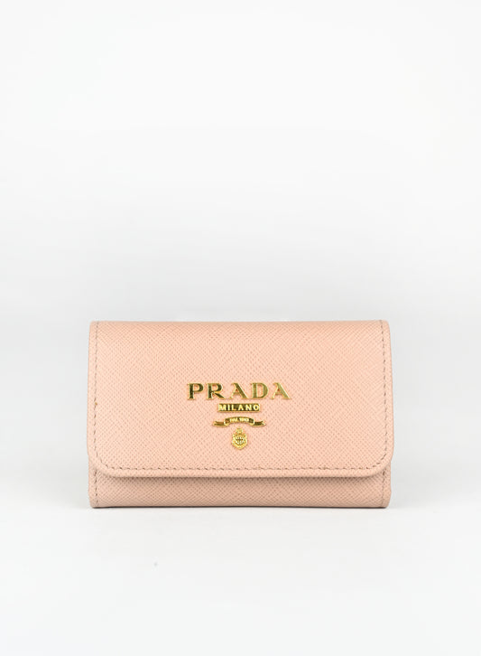 Prada Portachiavi in Saffiano rosa