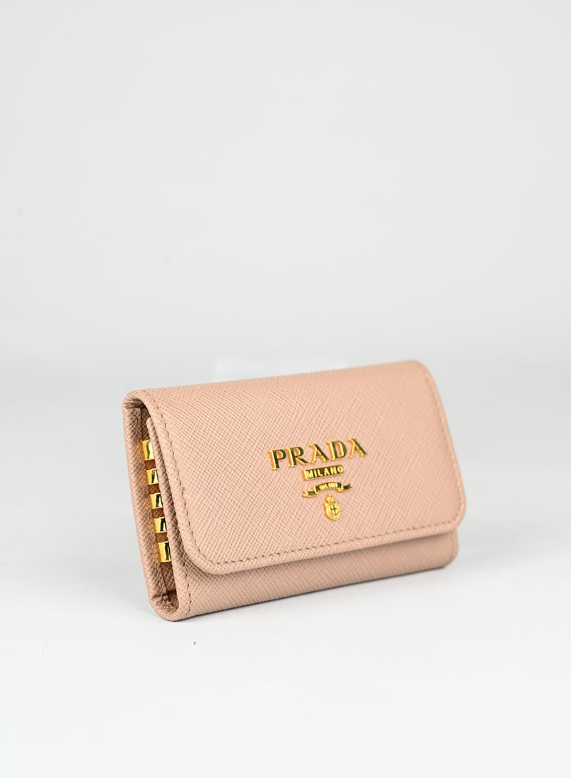 Prada Portachiavi in Saffiano rosa