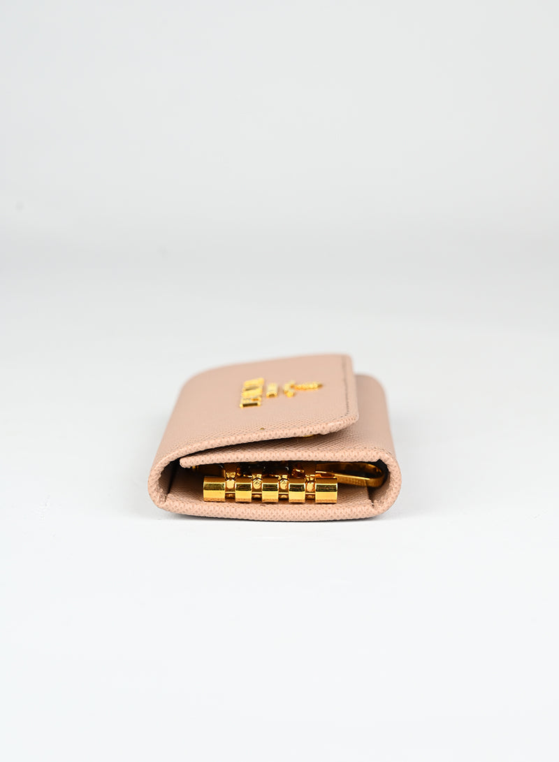 Prada Portachiavi in Saffiano rosa