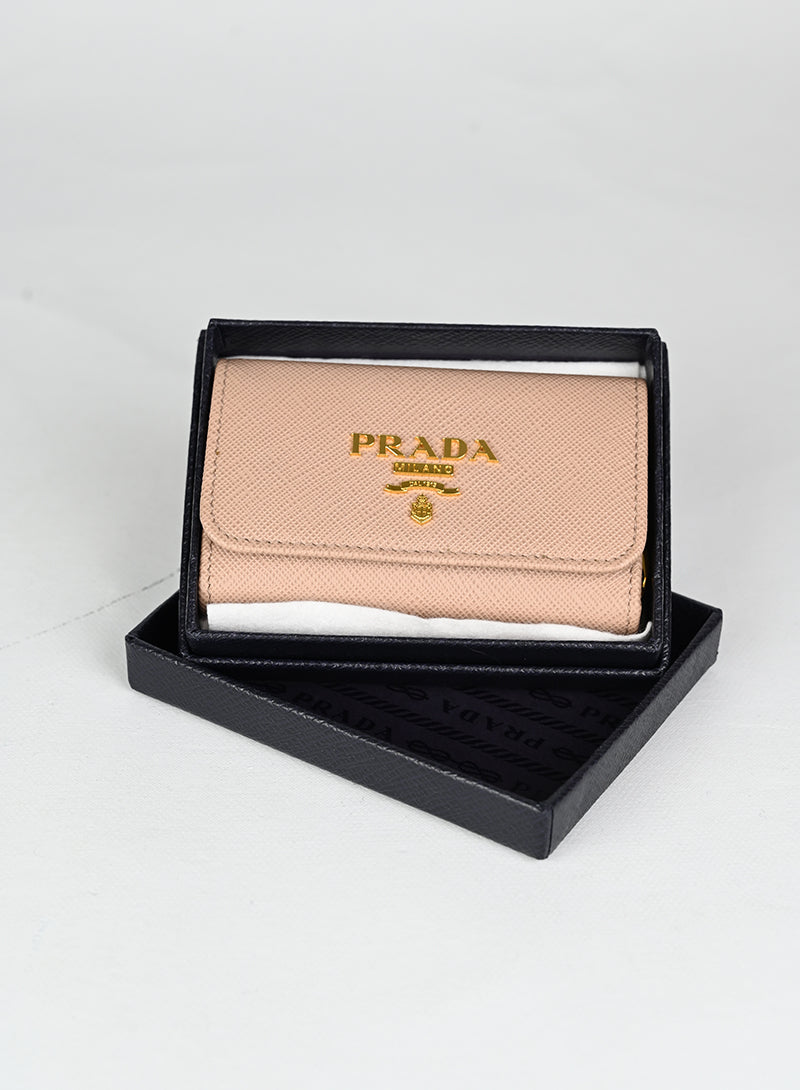 Prada Portachiavi in Saffiano rosa