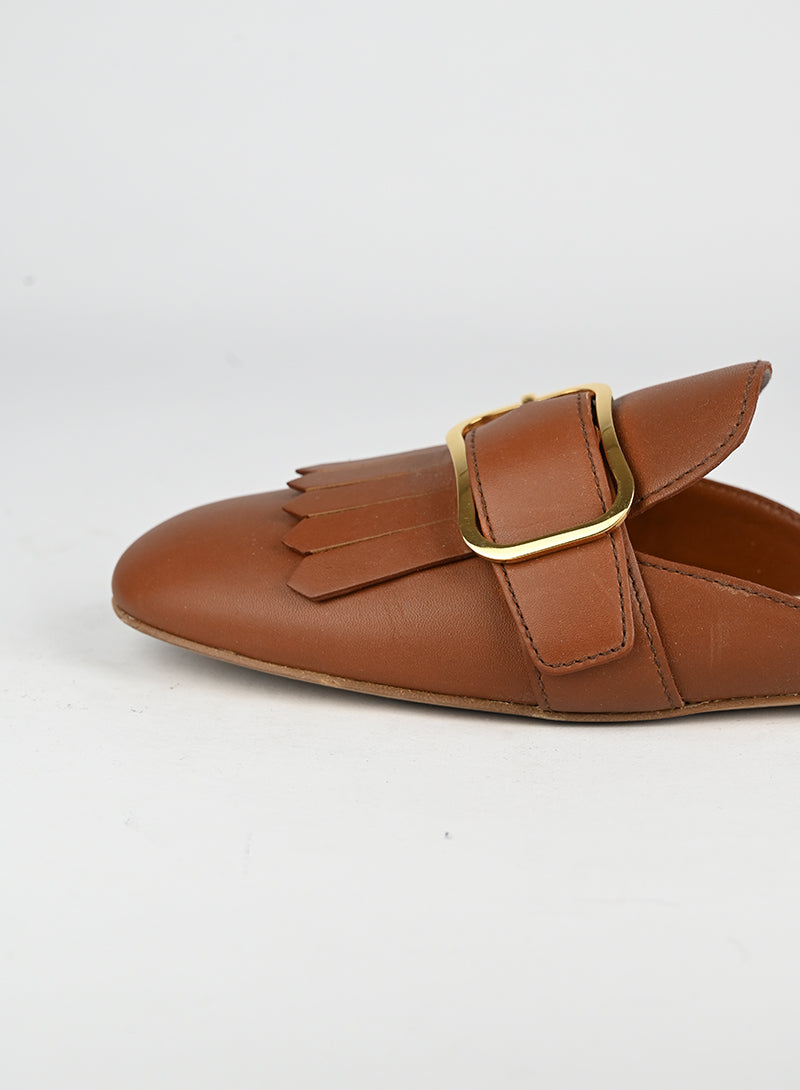 Prada Sabot flat in pelle marrone - N. 40
