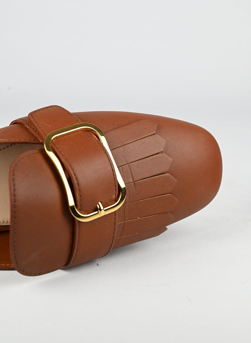 Prada Sabot flat in pelle marrone - N. 40